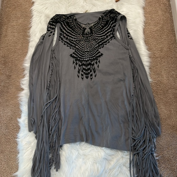 NWT VOCAL Fringe Studded Embellishment Boutique Vest - Picture 9 of 11